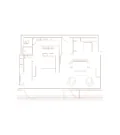 Raumplan der Suite im vigilius mountain resort mit Balkon